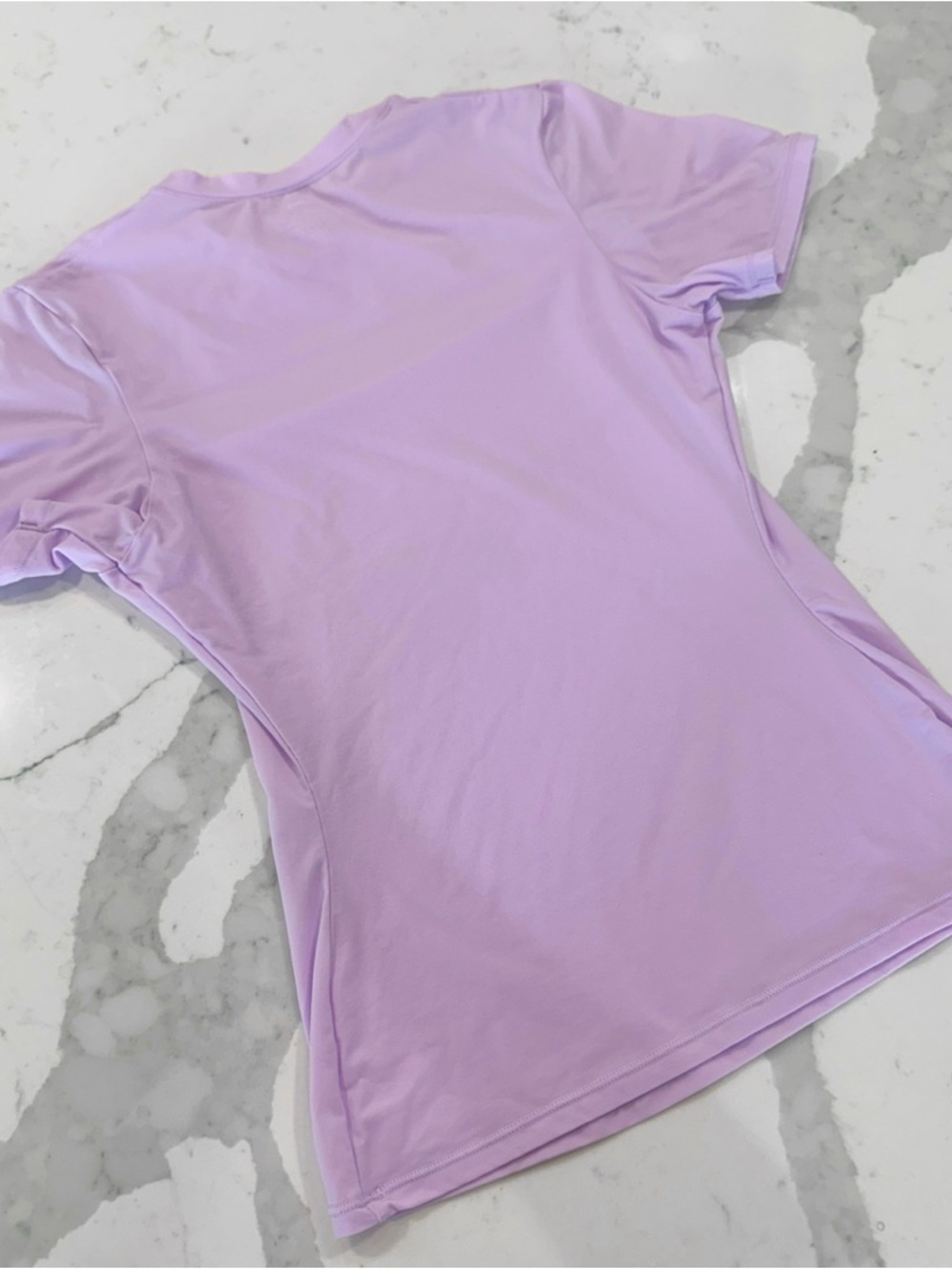 SKIMS Fits Everybody T-Shirt Lavender Size S Stretch Short Sleeve Top - Picture 5 of 6